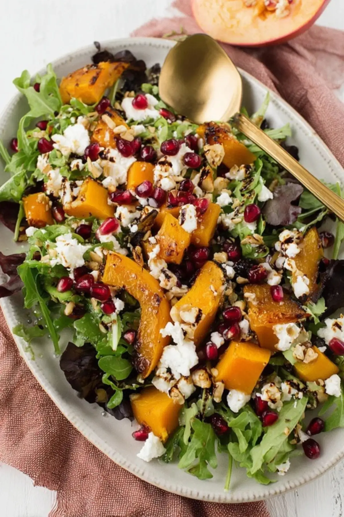 Herbstsalat mit Butternusskürbis