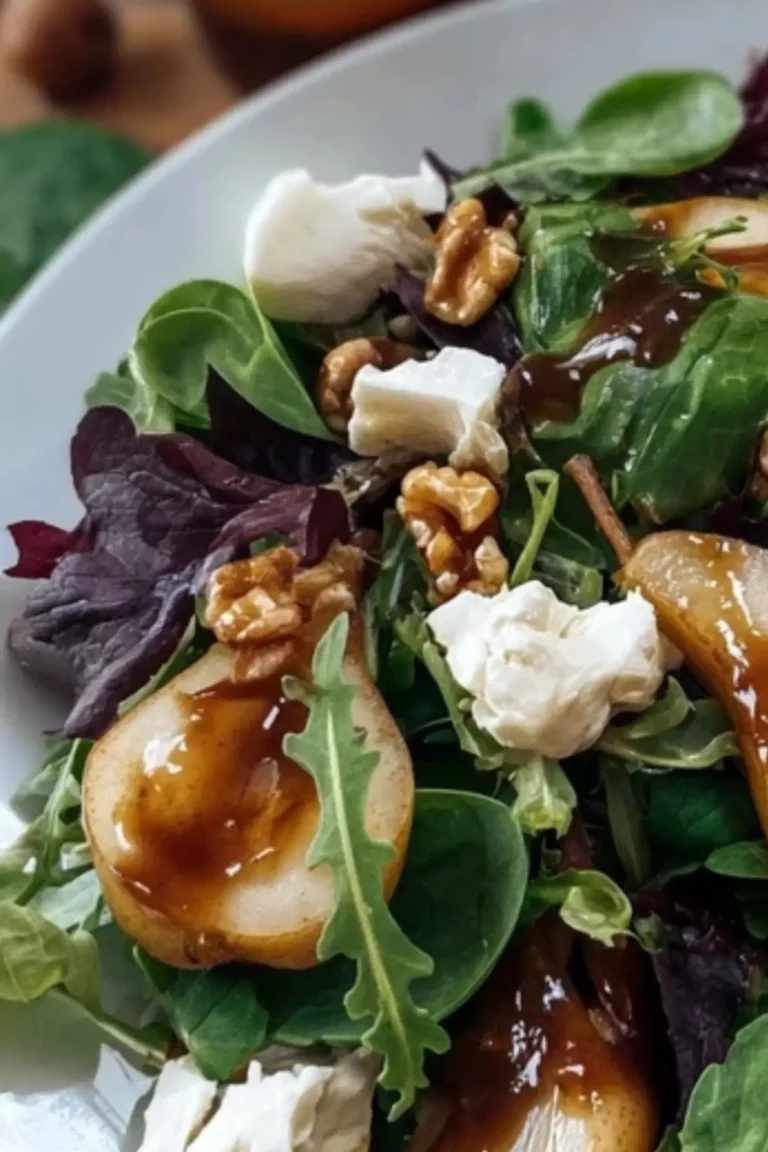 Herbstsalat mit karamellisierten Birnen