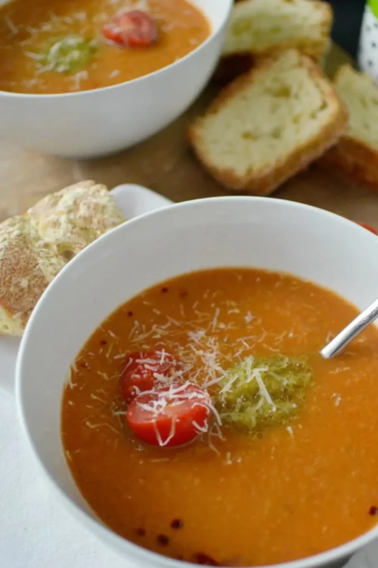 Italienische Tomaten-Parmesan-Suppe