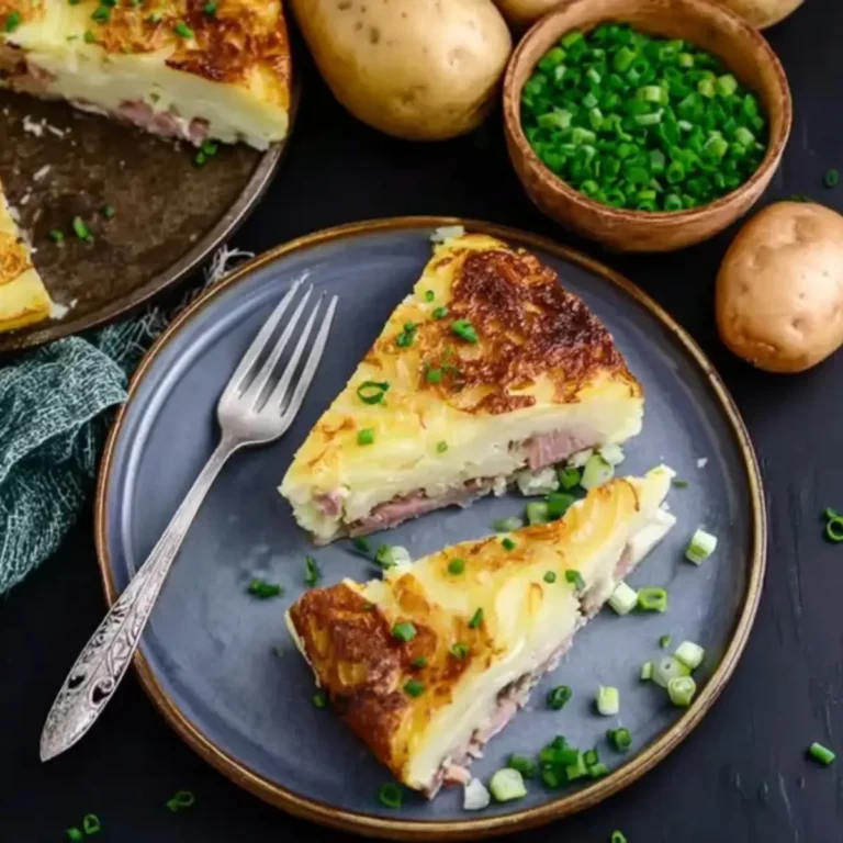 Kartoffelkuchen mit Schinken