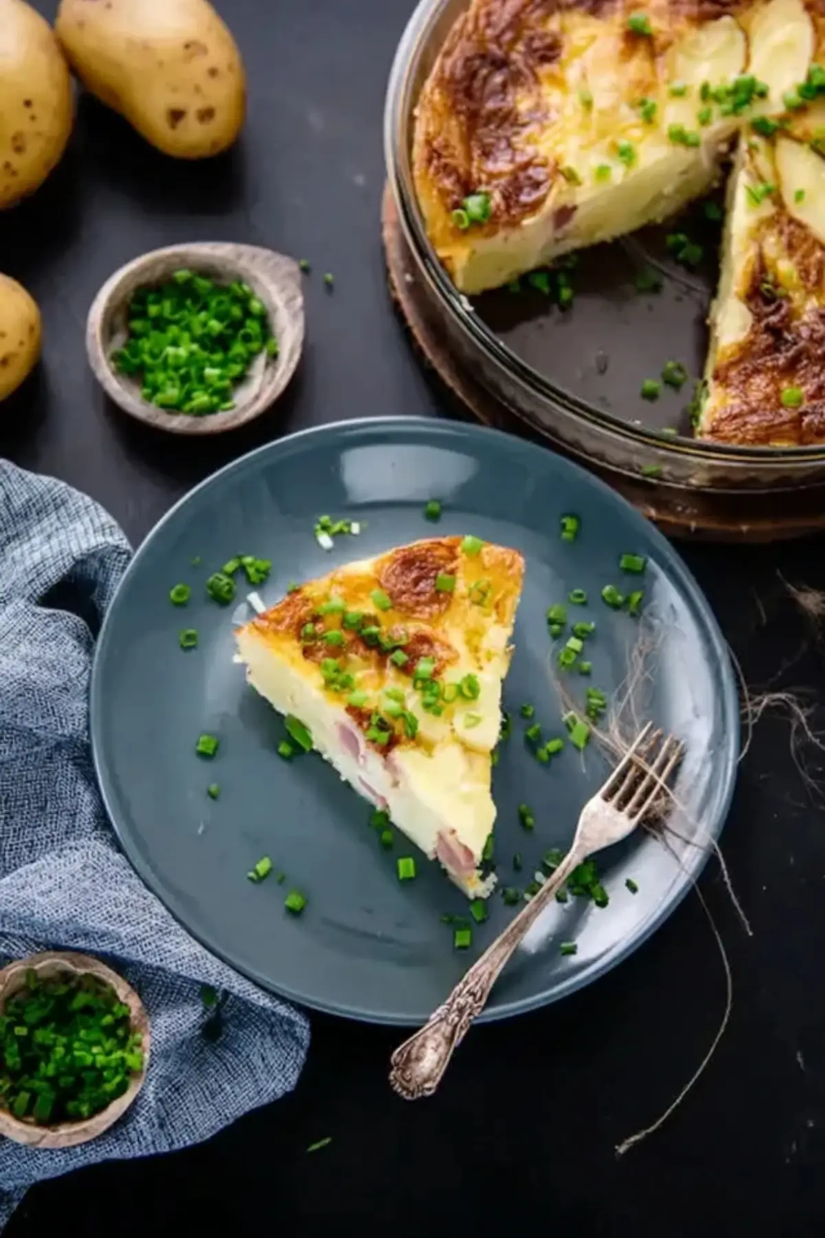 Kartoffelkuchen mit Schinken