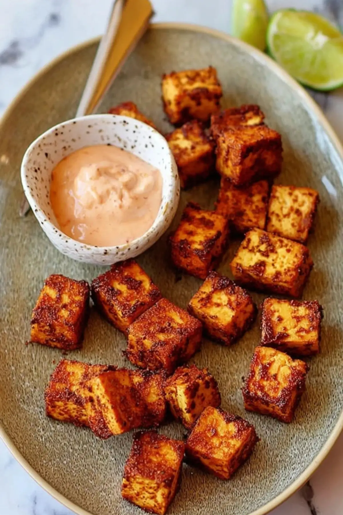Knuspriger Tofu aus der Heißluftfritteuse
