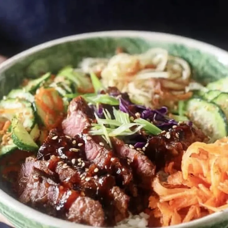 Koreanische BBQ-Steak-Reisschalen