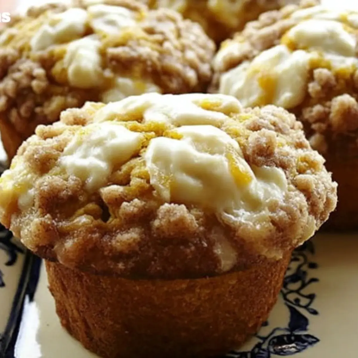 Kürbis Käsekuchen Muffins