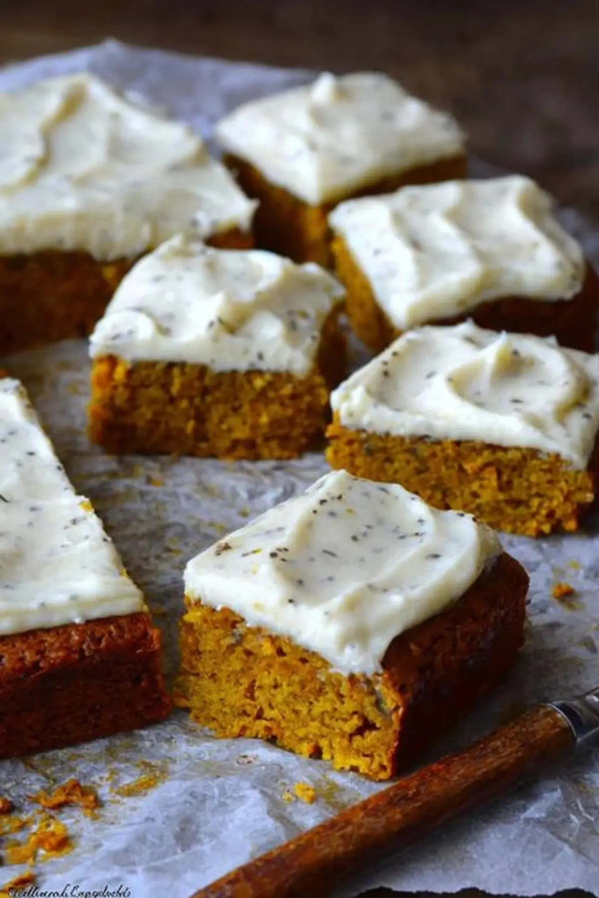 Kürbis-Kuchen mit Frosting