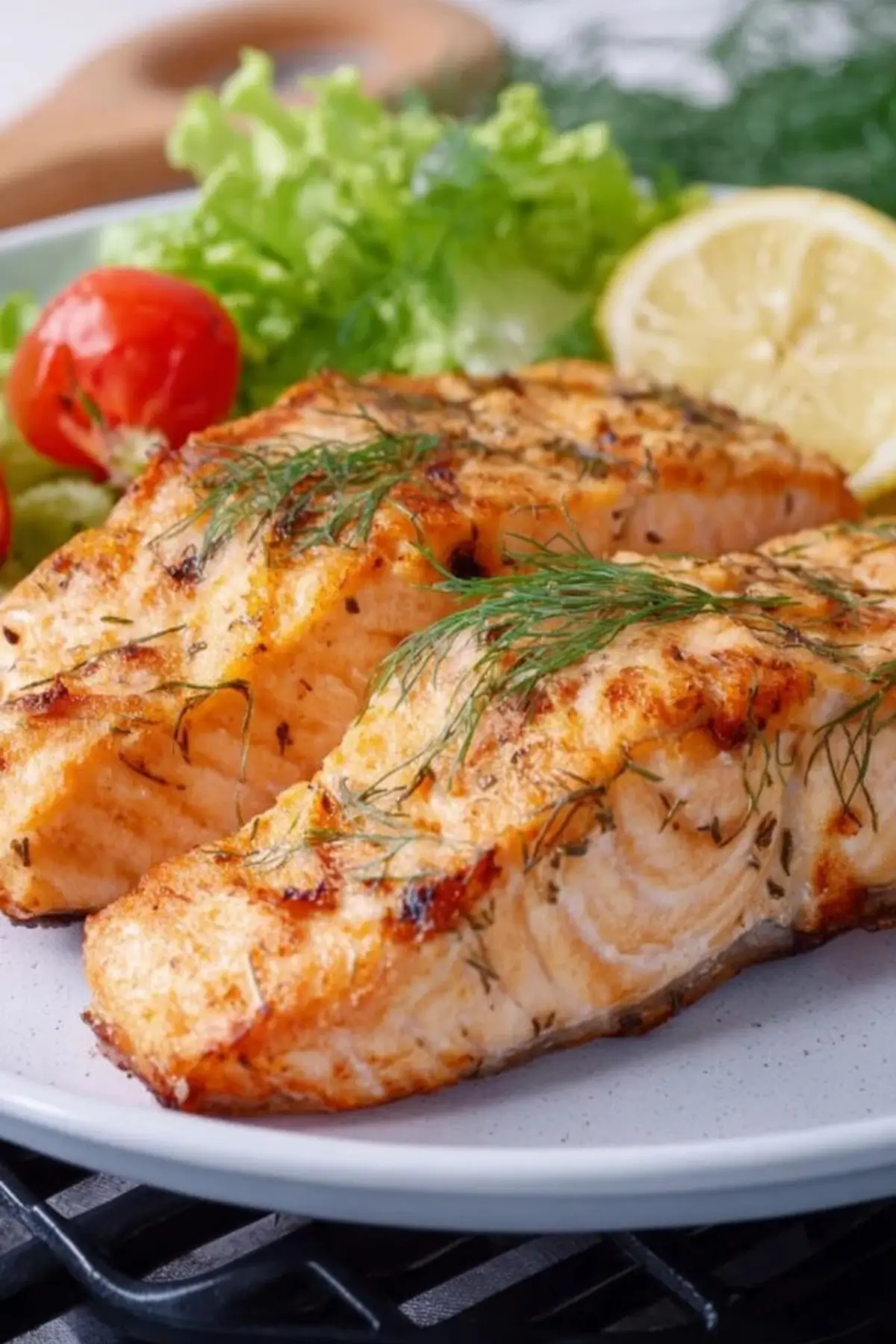 Lachs aus der Heißluftfritteuse