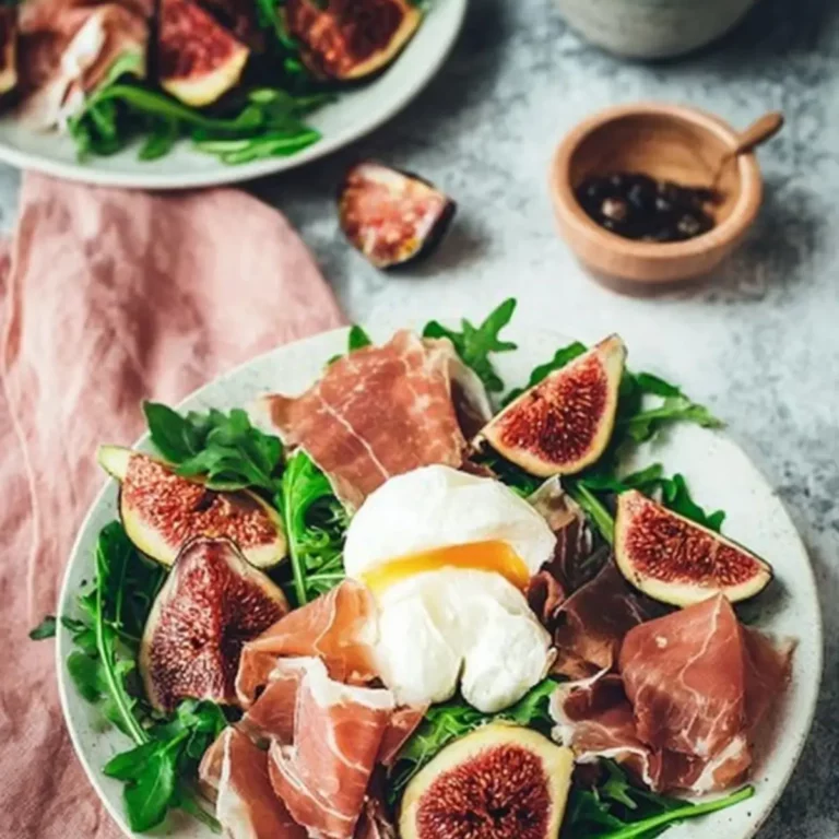 Marinierte Feigen mit Parmaschinken, Rucola und Burrata