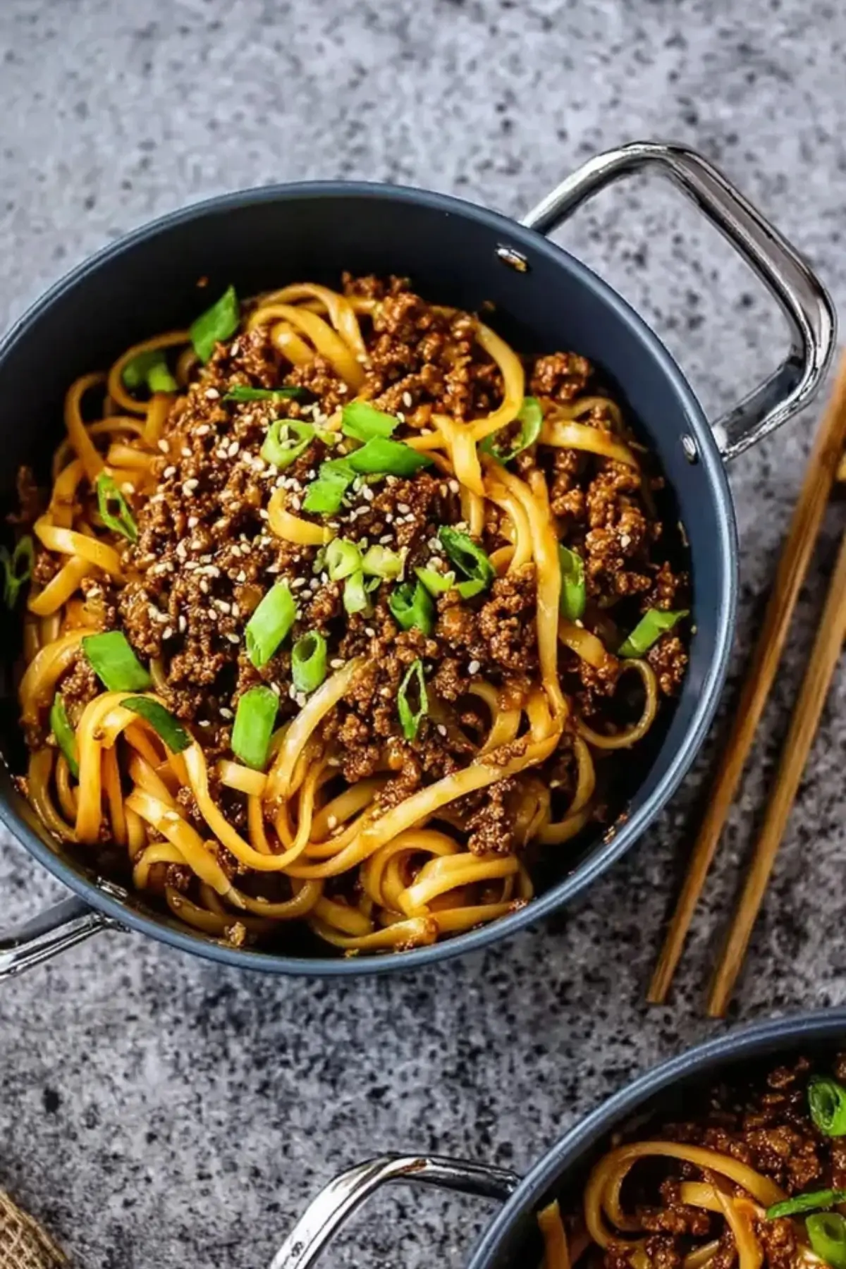 Mongolische Hackfleisch Pasta