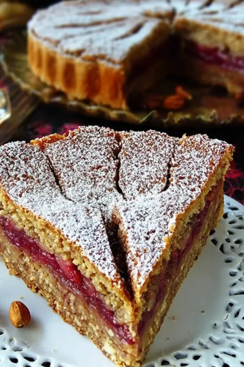Nussiger Zimtkuchen mit Pflaumenfüllung