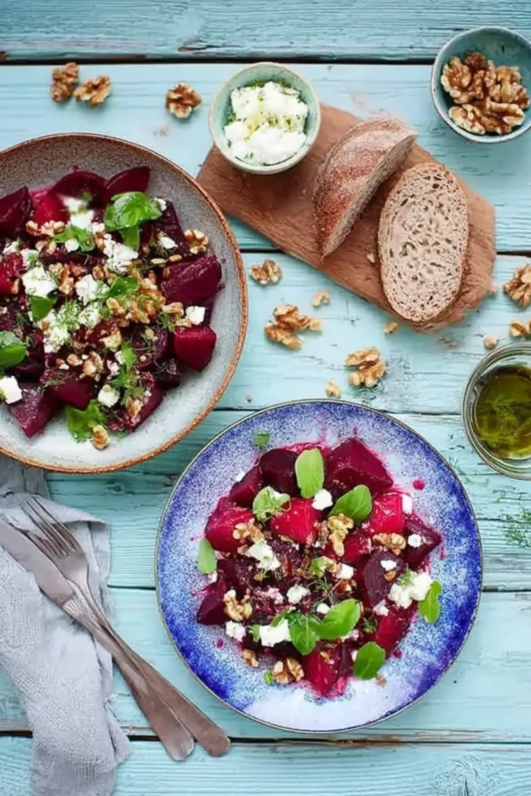 Rote Bete Salat mit Feta und Walnüssen