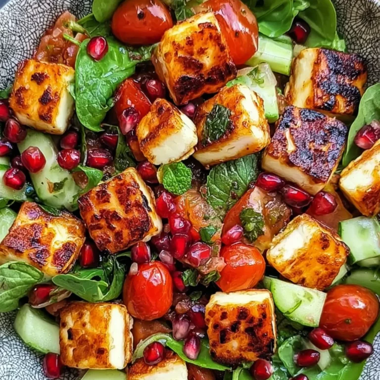 Halloumi-Granatapfel-Salat