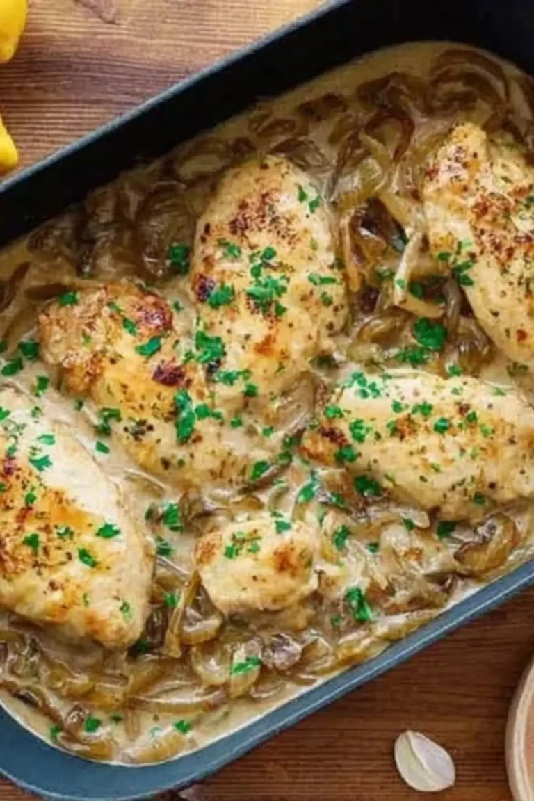 Zwiebel-Sahne-Hähnchen
