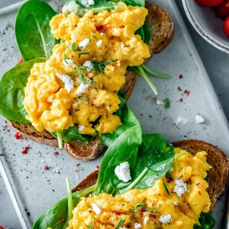 cremiges Rührei auf Röstbrot