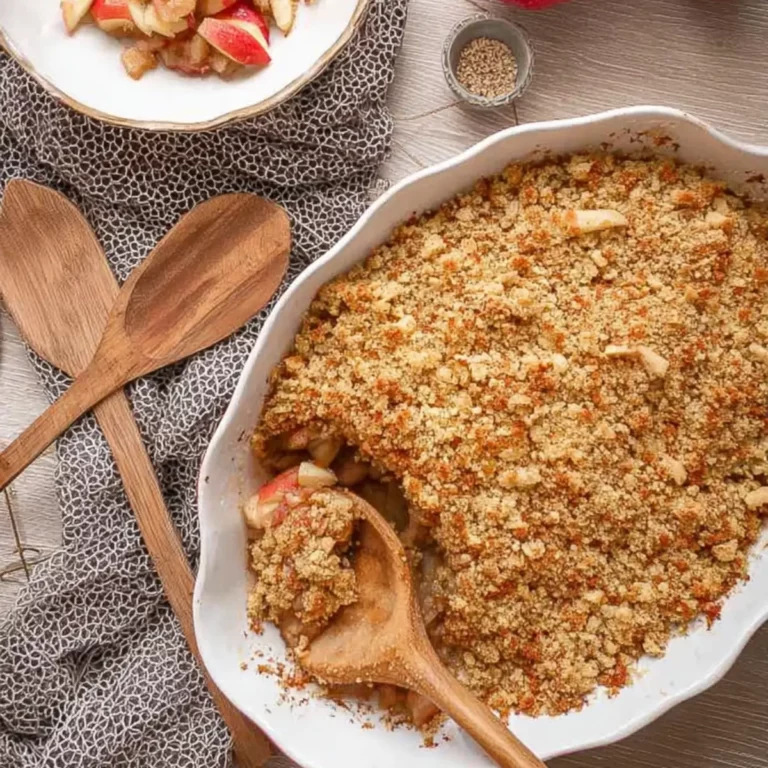 Apfel Crumble Rezept mit Haferflocken