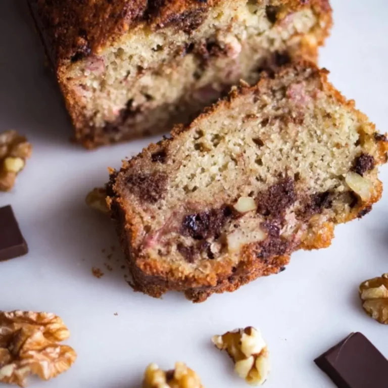 Bananenbrot mit Schokolade und Walnüssen