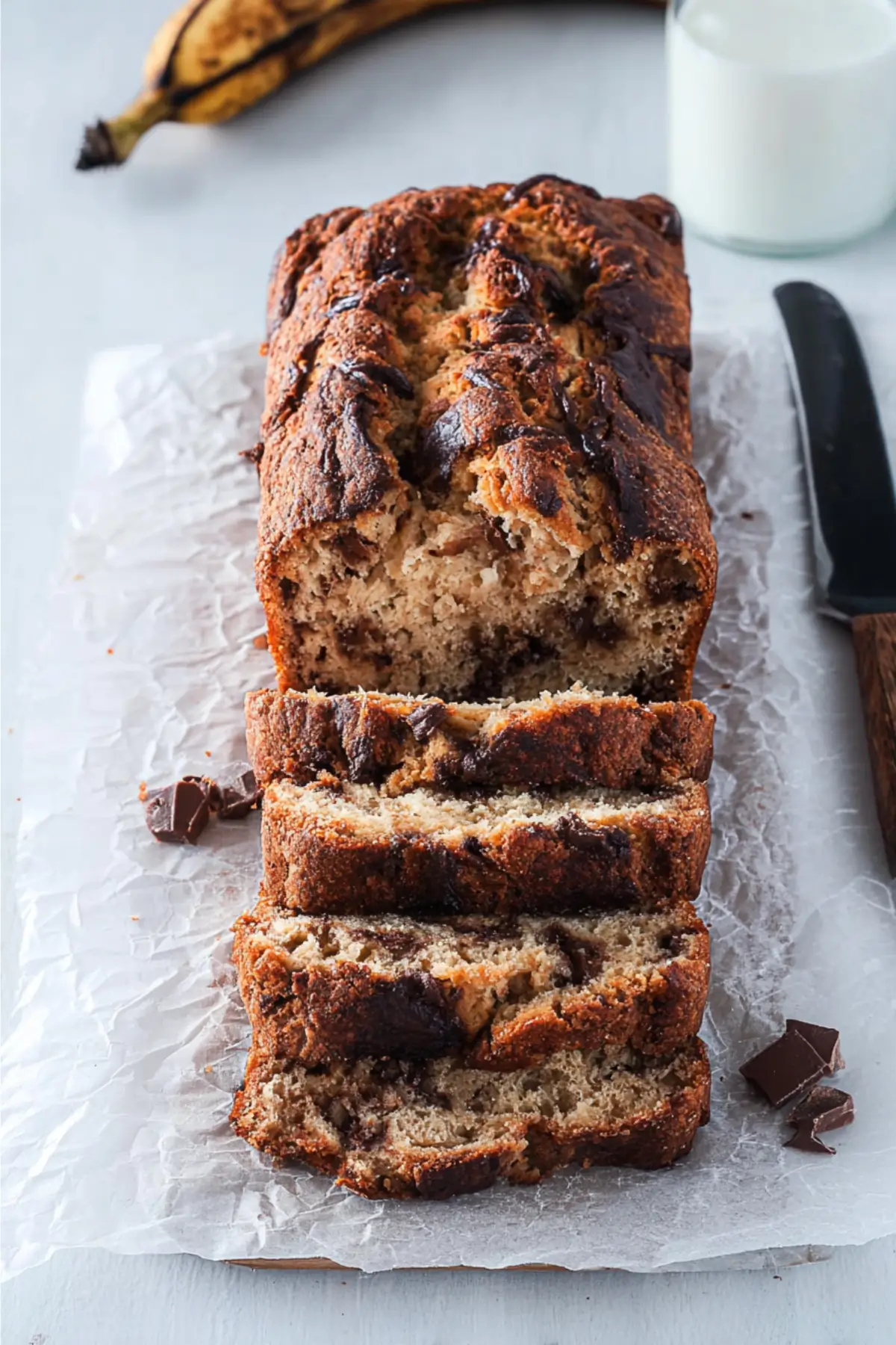 Bananenbrot mit Schokostückchen