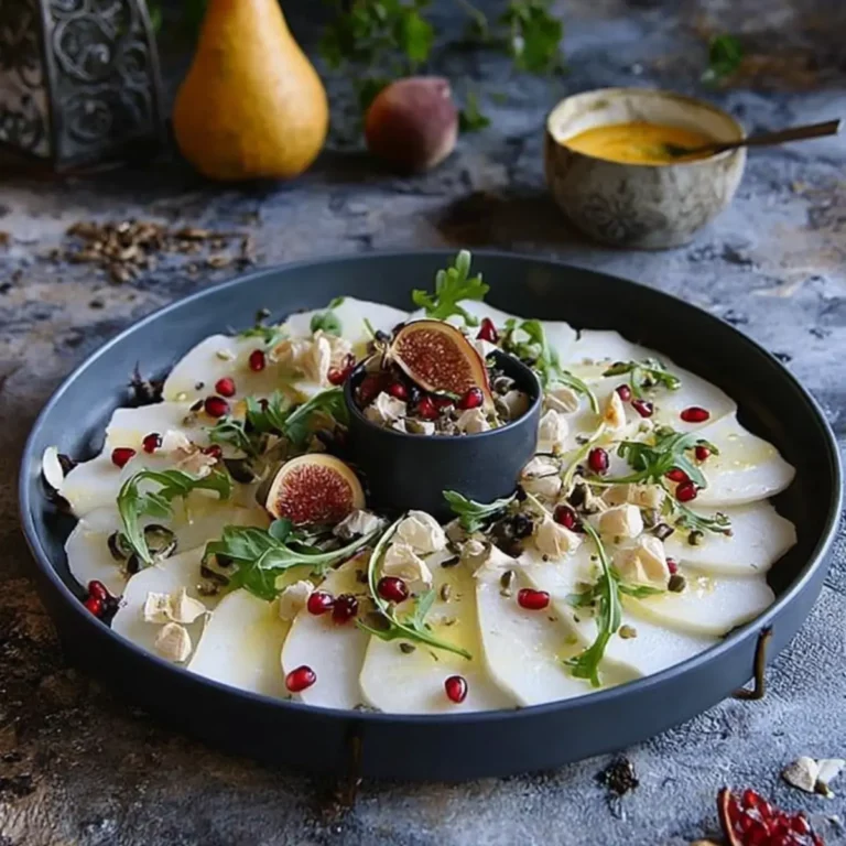 Birnen-Carpaccio mit Feigendressing