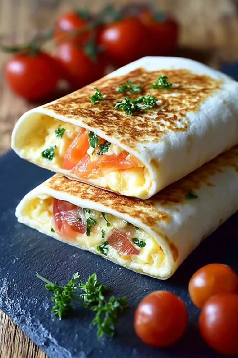 Frühstücks-Wrap mit Ei und Käse