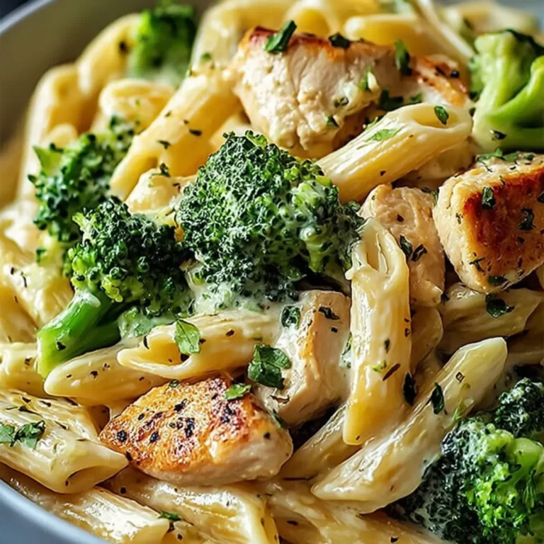 Cremige Hähnchen Brokkoli Pasta