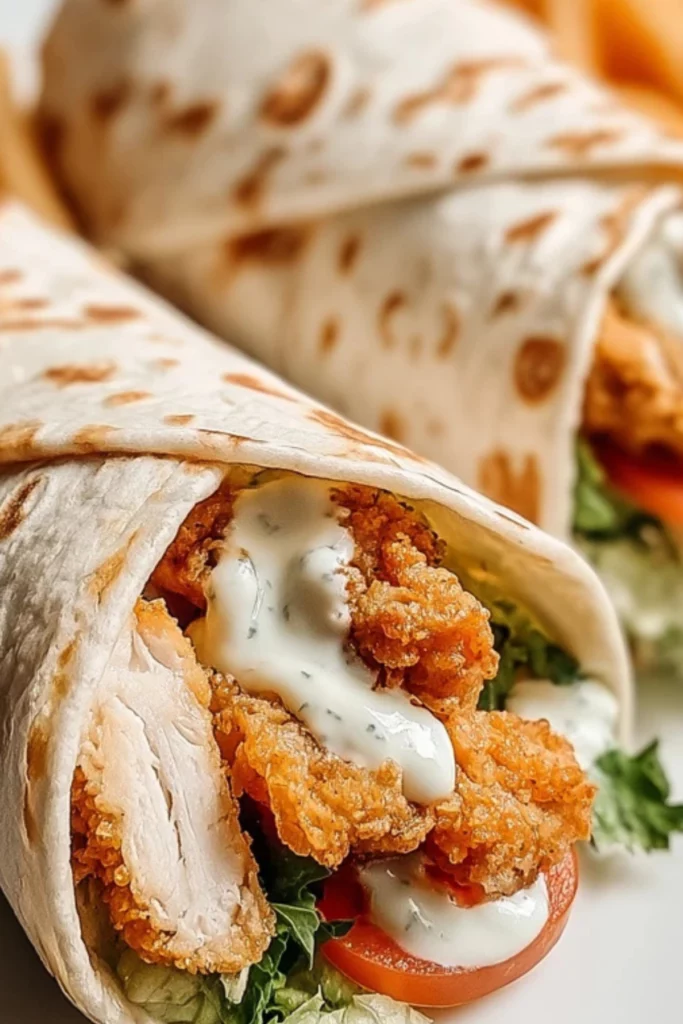 Knuspriger Chicken Ranch Snack Wrap