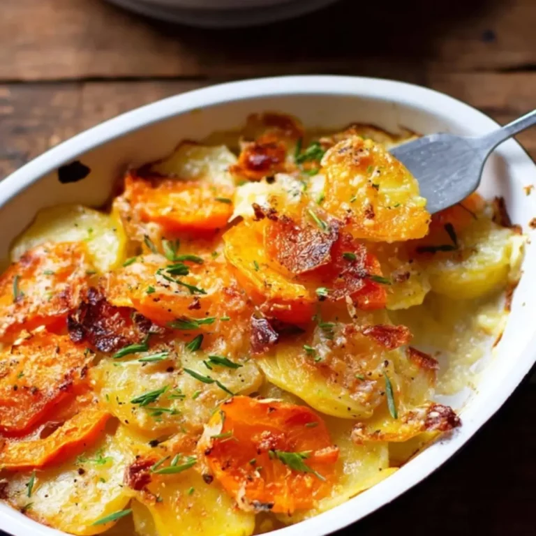 Einfacher Kürbis-Kartoffel-Auflauf