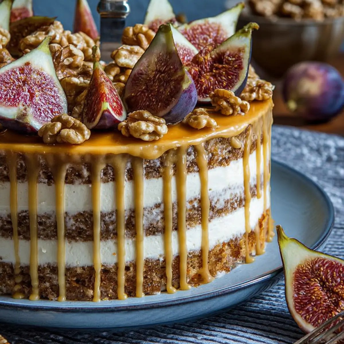 Feigen-Walnuss-Torte mit Honig-Ziegenkäse-Mousse – Kreativ und lecker ...