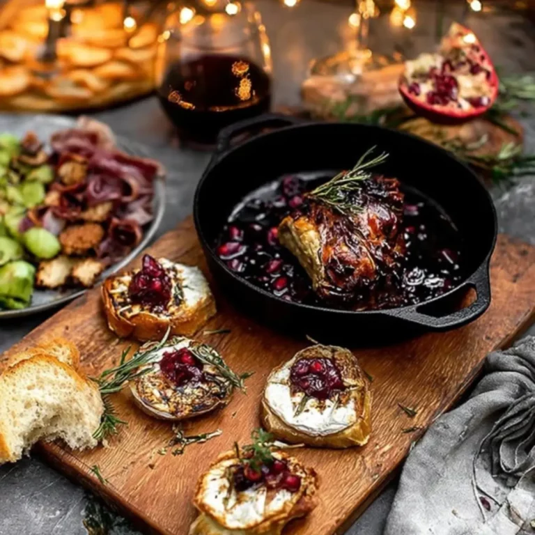 Festive appetizers with French goat cheese