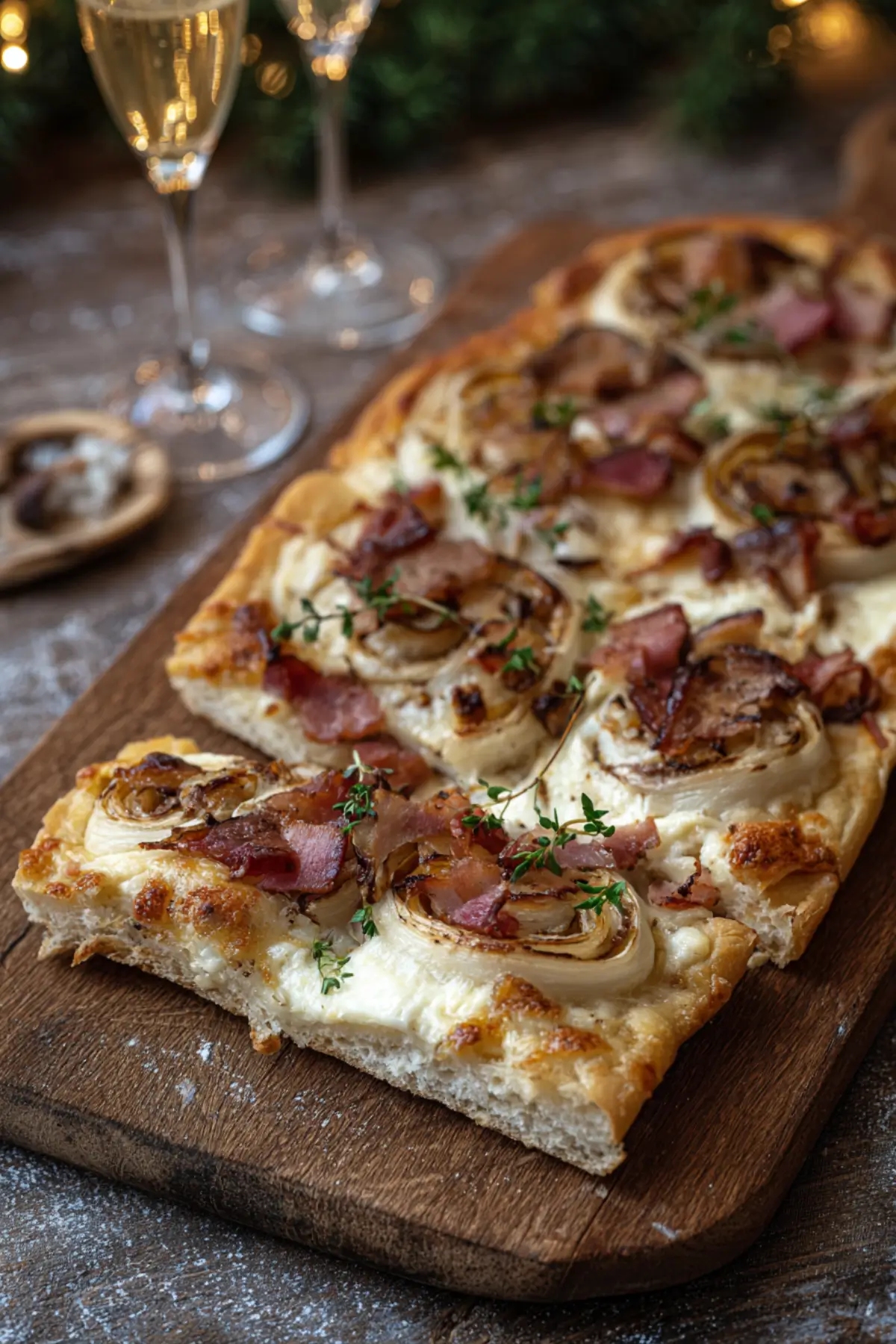 Flammkuchen‑Schnecken