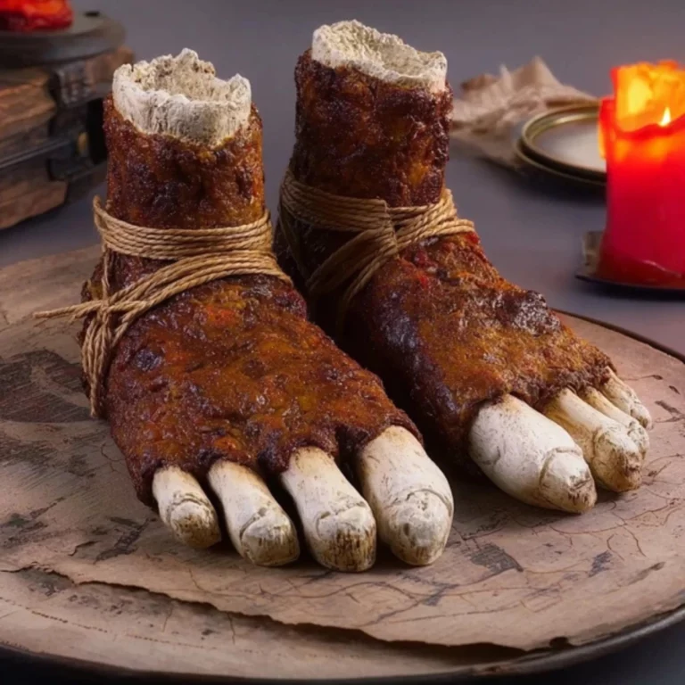 Füße aus Hack mit Käsefüllung