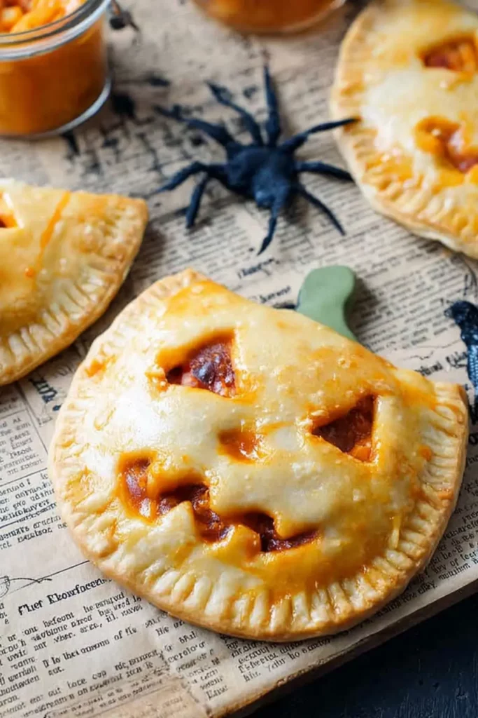 Gefüllte Halloween Pizzataschen als Fingerfood