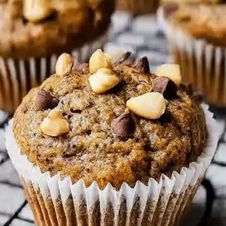 Gesunde Erdnussbutter Bananen Muffins
