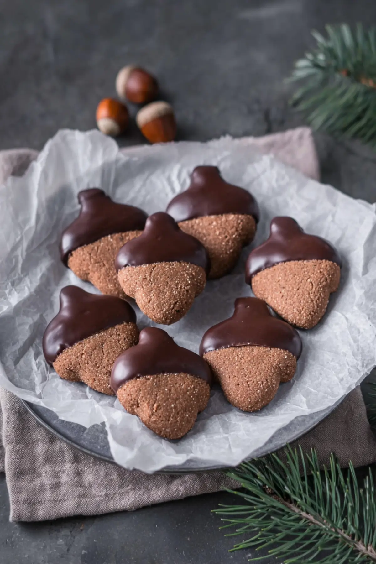 Herbstliche Mürbteigkekse mit Schokoglasur - Muma’s Kitchen