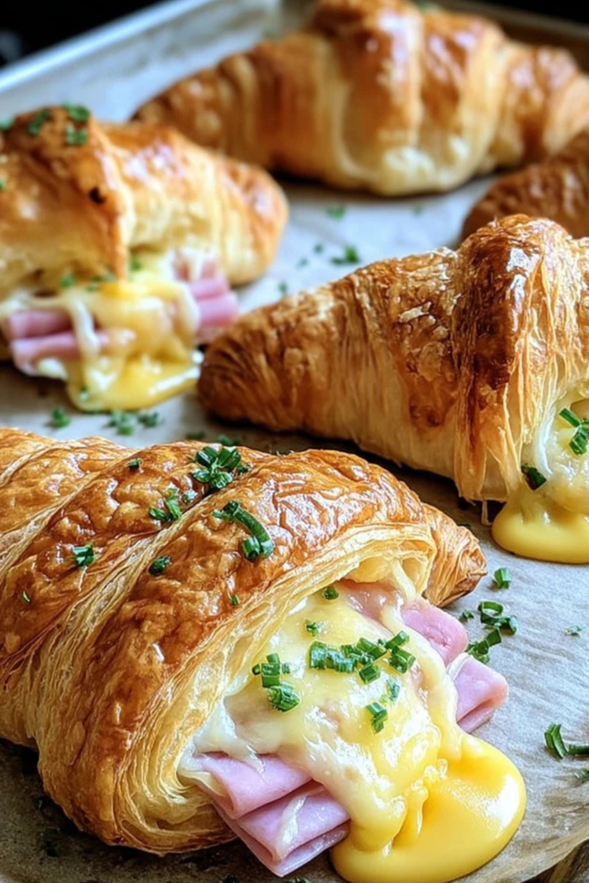 Hervorragende Ham & Cheese Croissants Einfaches
