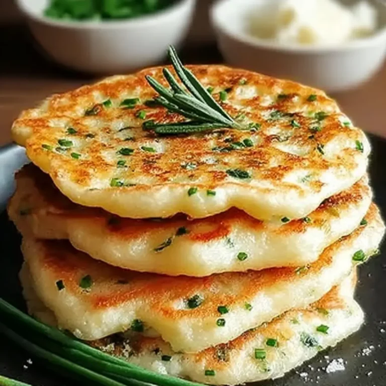 Käse und Schnittlauch Pfannkuchen