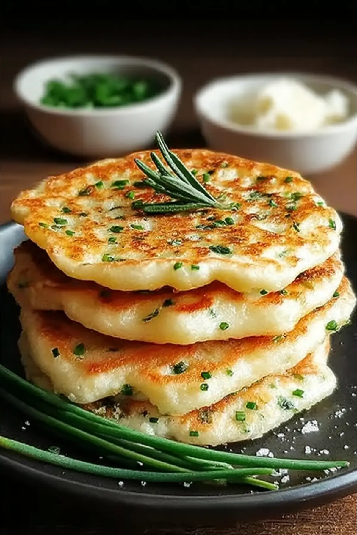 Käse und Schnittlauch Pfannkuchen - Muma’s Kitchen