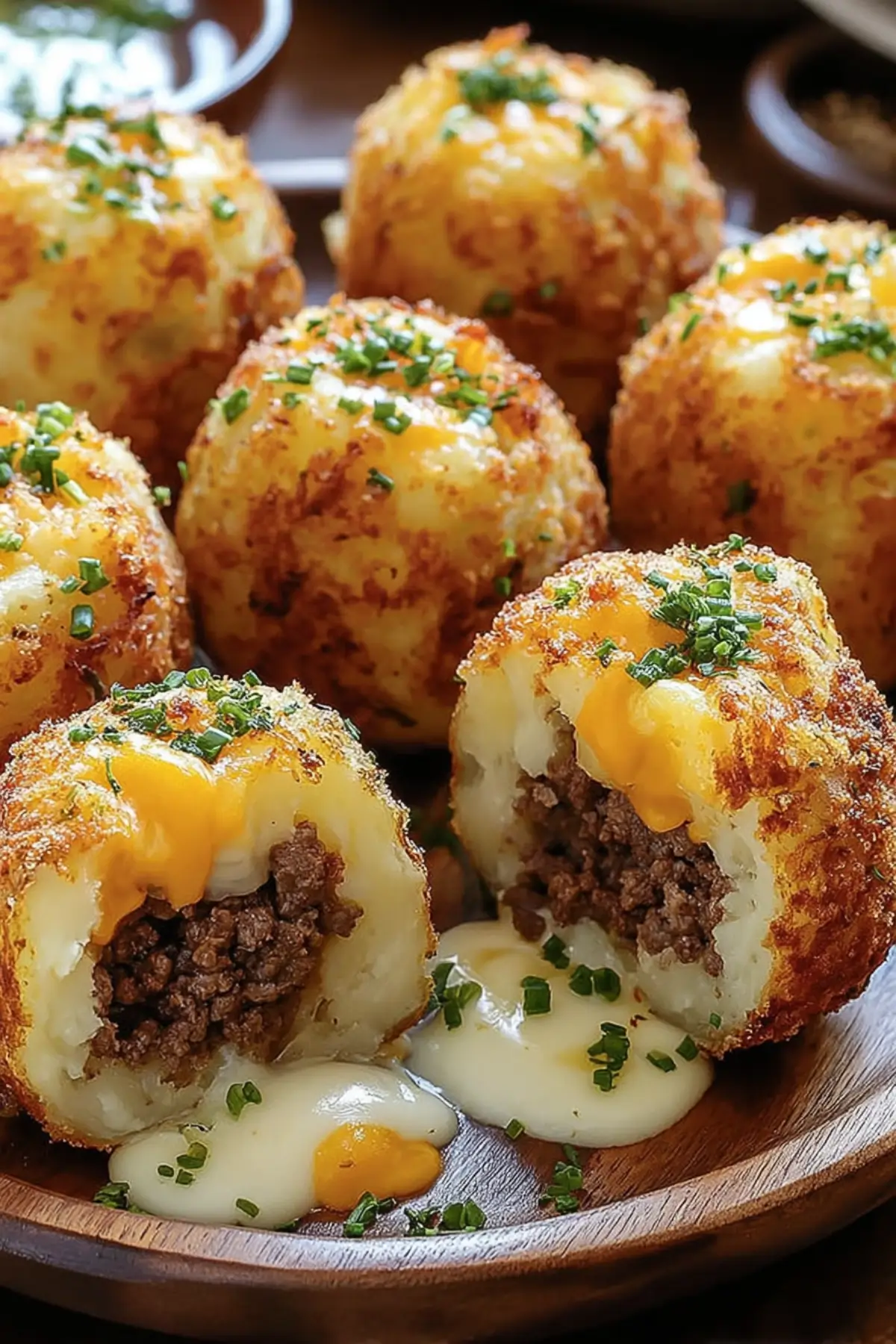 Knusprige Kartoffelmasse gefüllt mit Käse und Rinderhackfleisch