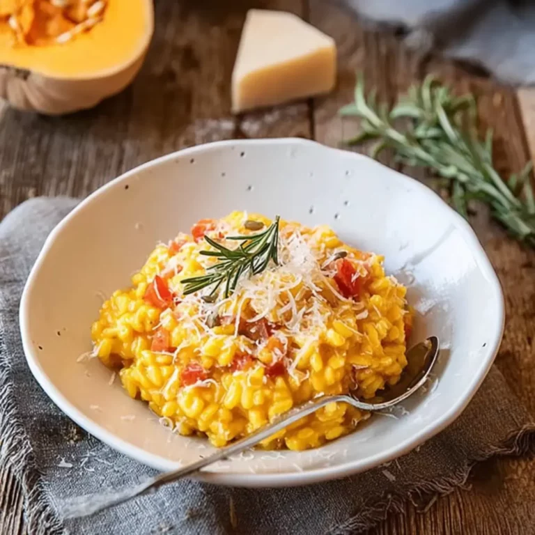 Kürbisrisotto mit Parmesan und Rosmarin