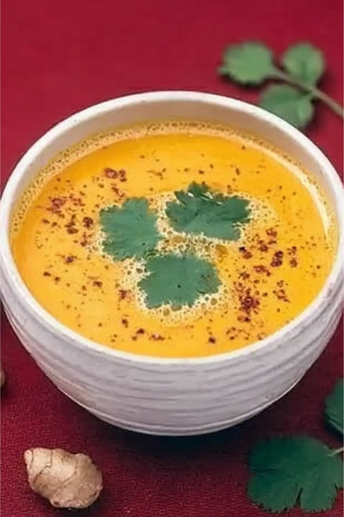 Kürbissuppe mit Kokosmilch und Ingwer