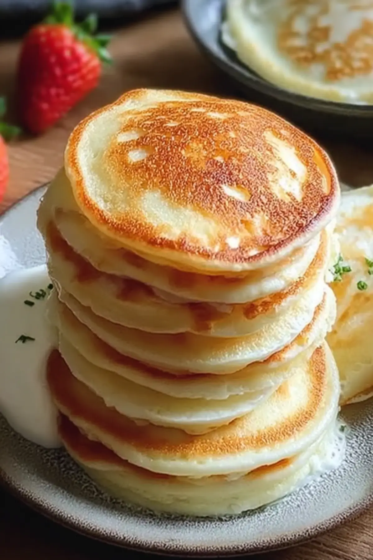 Pfannkuchen mit Naturjoghurt