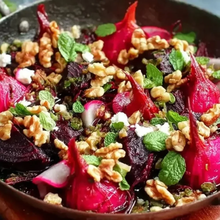 Rote Bete mit Radieschen und Walnüssen