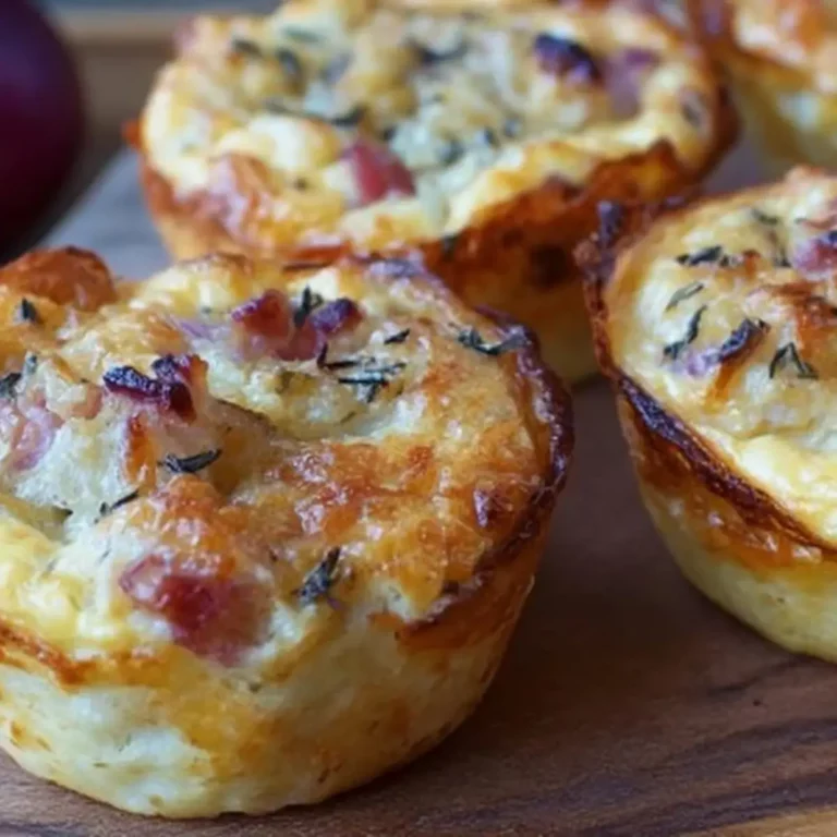Schnelle Zwiebelkuchen-Muffins
