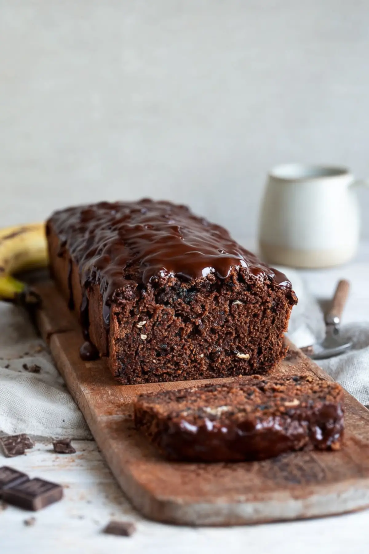 Schoko-Bananenbrot mit extra Schokolade