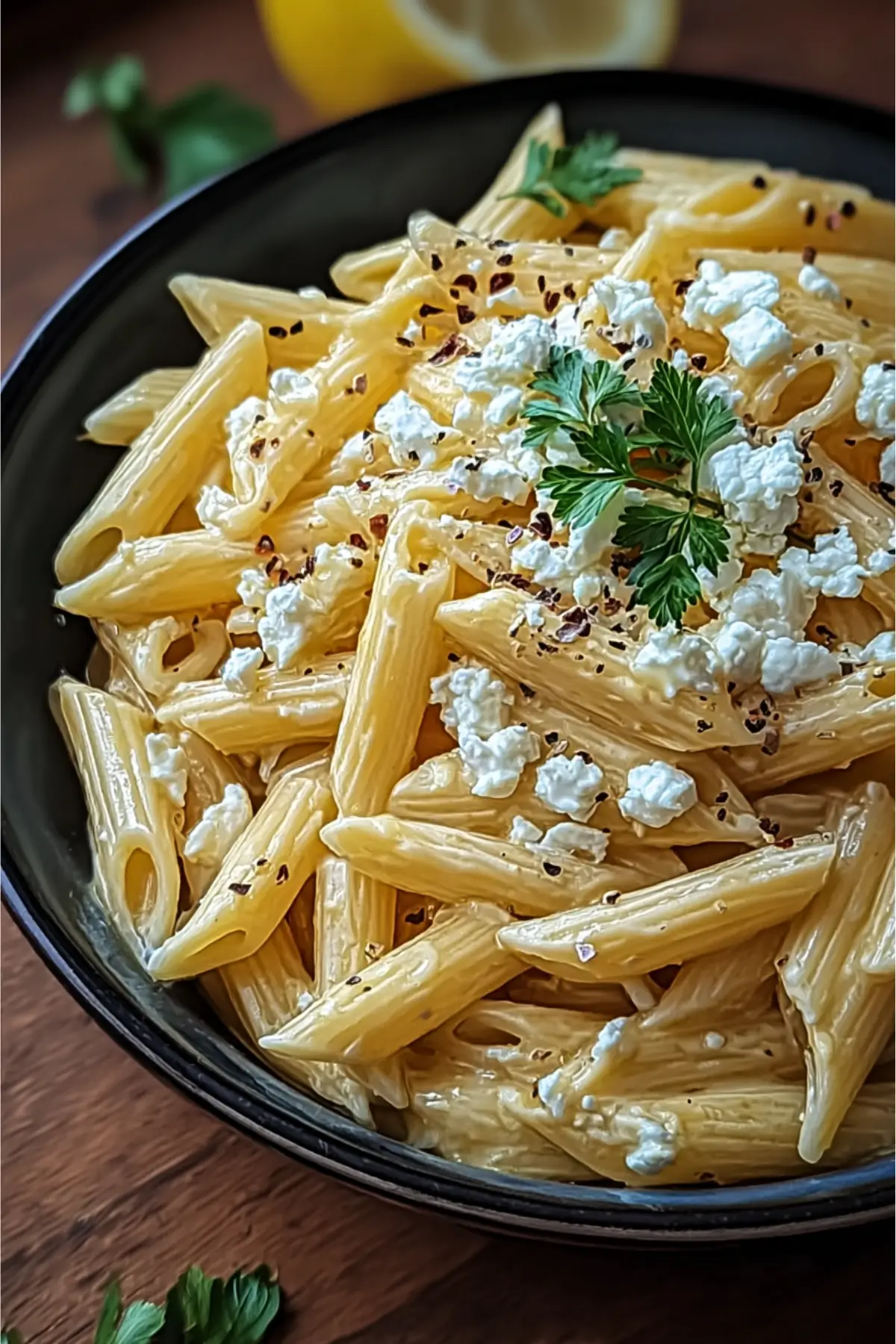 Zitronen-Feta-Pasta