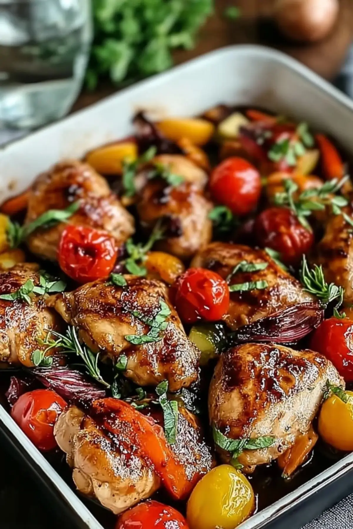 Balsamico-Hühnchen mit Gemüse