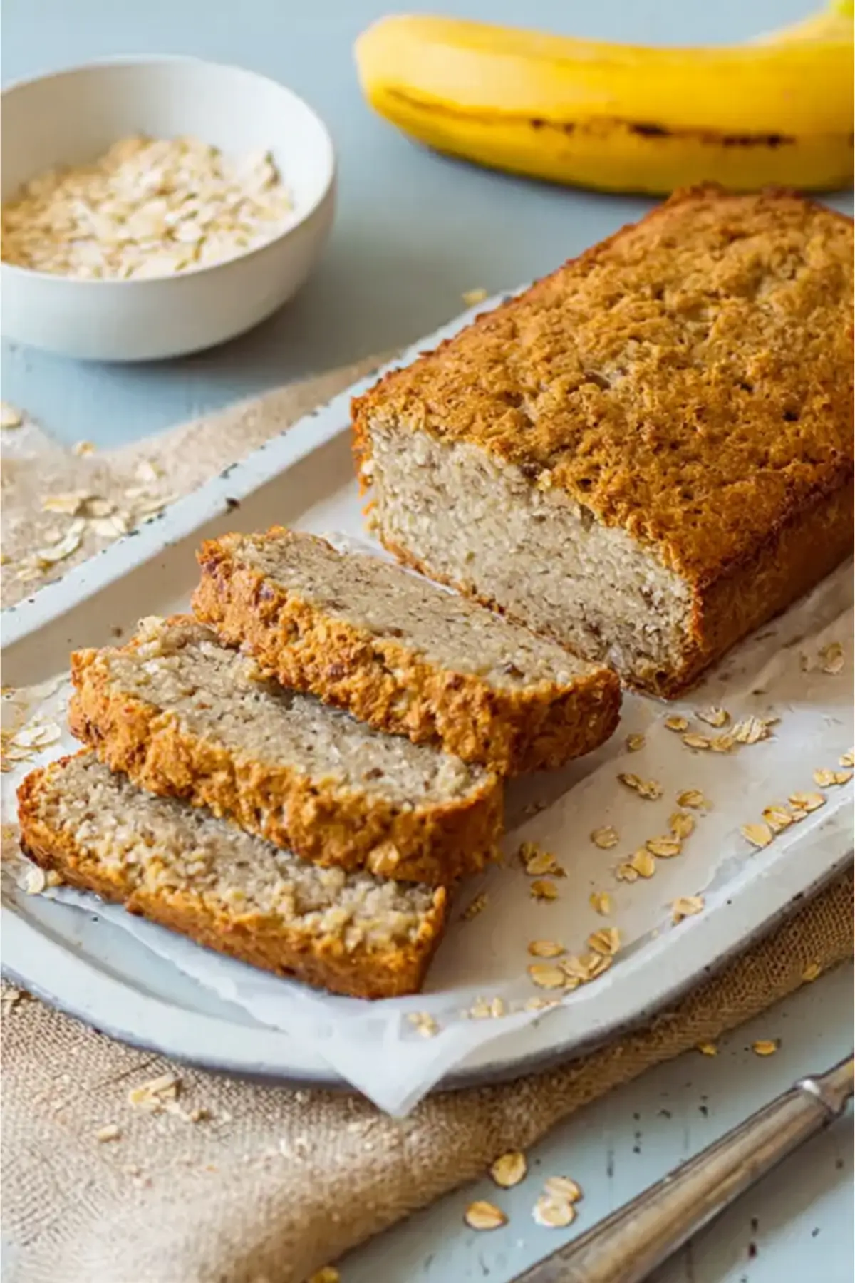 Bananenbrot mit Haferflocken