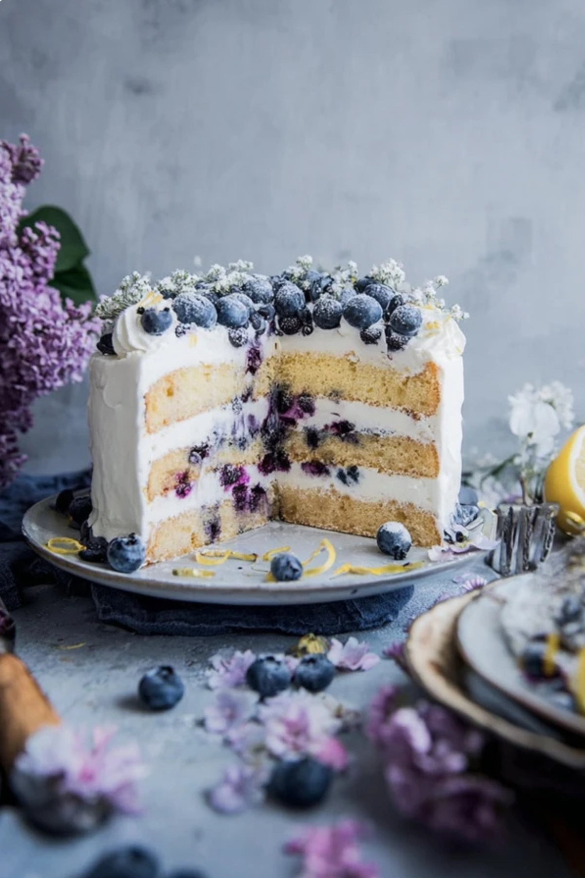 Blaubeer-Zitronen-Torte