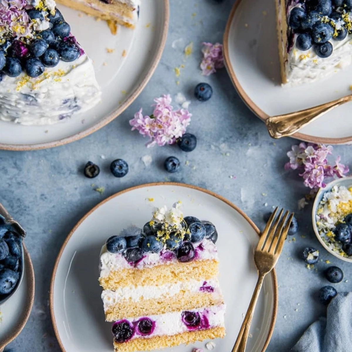 Blaubeer-Zitronen-Torte