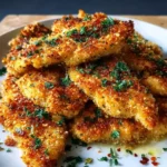 Blech knuspriges Parmesan-Knoblauch-Hähnchen