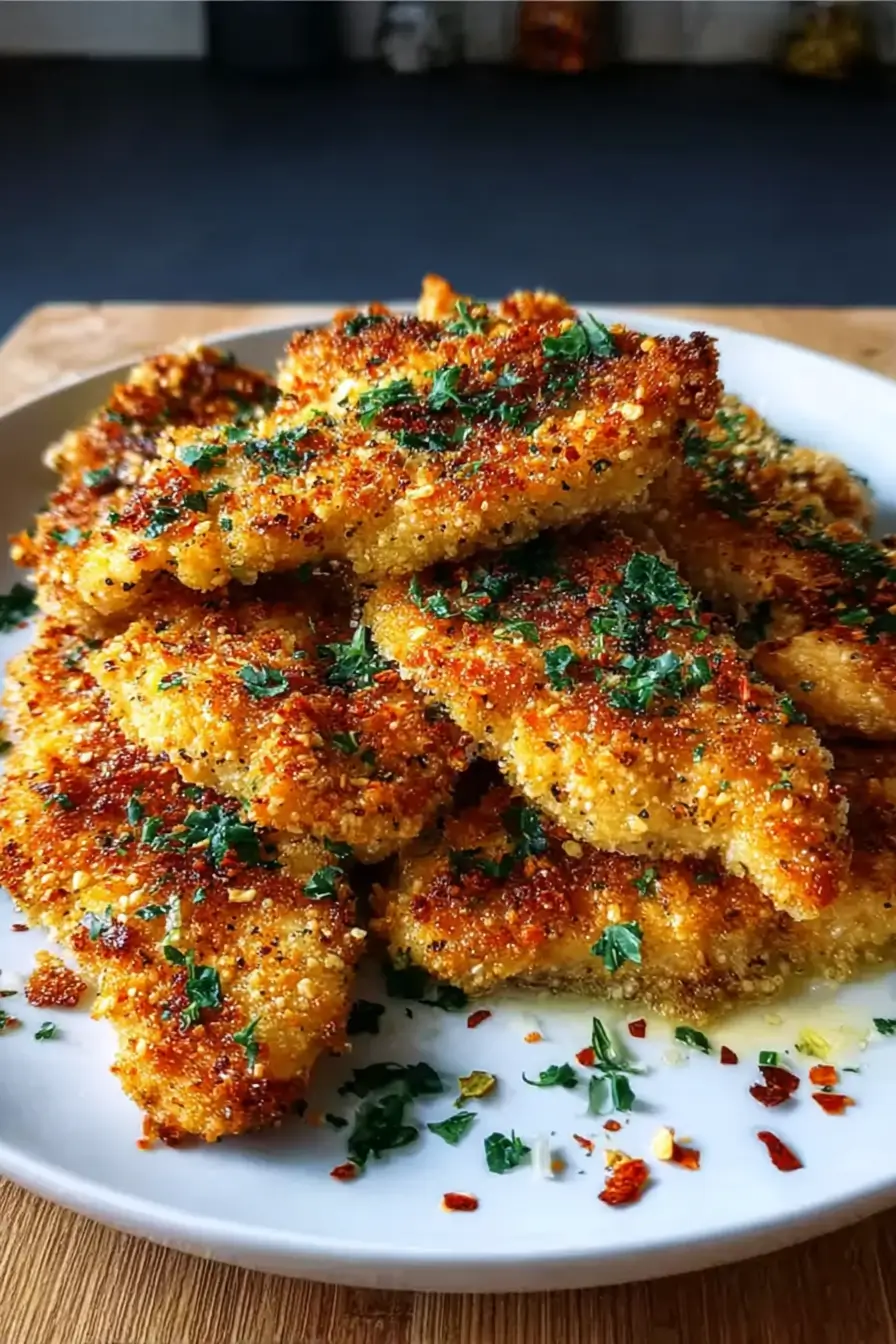 Blech knuspriges Parmesan-Knoblauch-Hähnchen