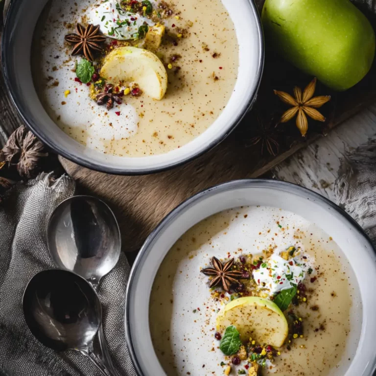 Cremige Maronensuppe mit feinem karamellisierten Apfel